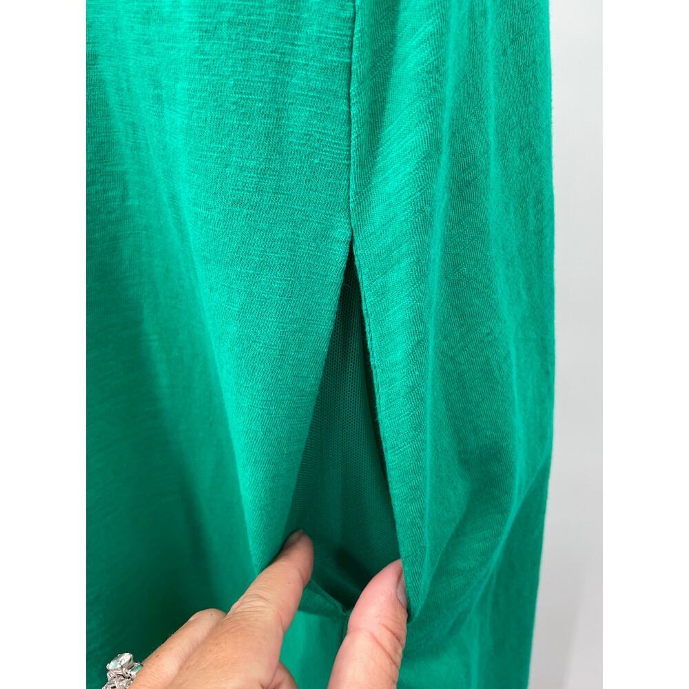 Soft Surroundings Danielle Solid Green Button Dre… - image 8